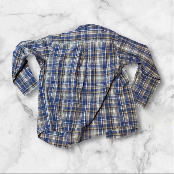 Cinch medium blue yellow button up - Picture 2 of 7